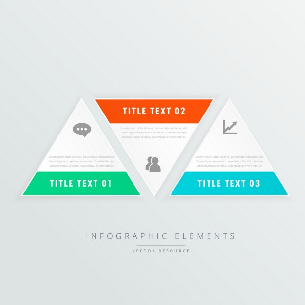 626x626 Three Triangle Shapes Infographic With Business Icons Vector