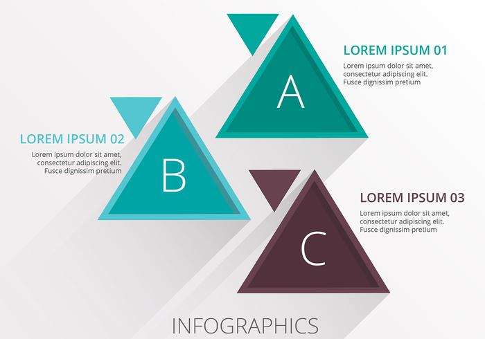 700x490 Triangle Infographic Business Template Vector
