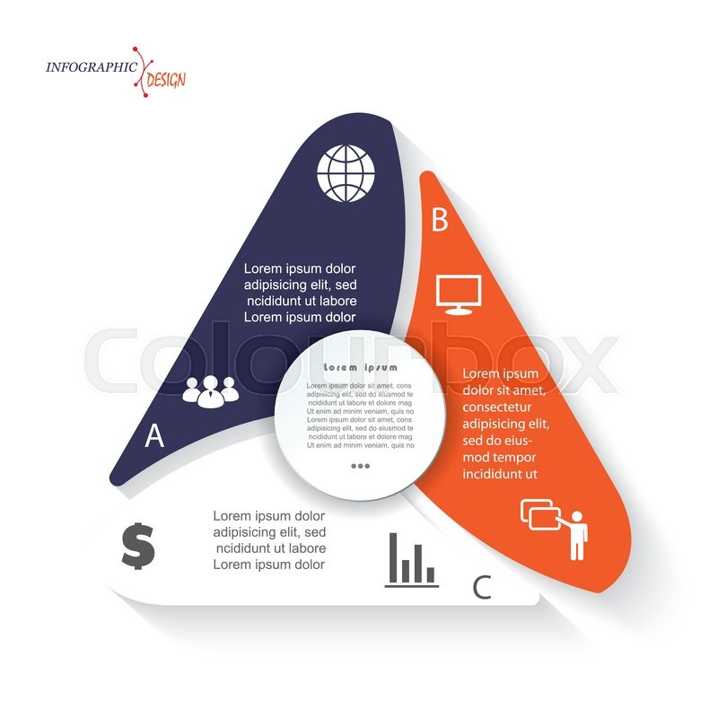 800x800 Triangle Infographic With Options Stock Vector Colourbox