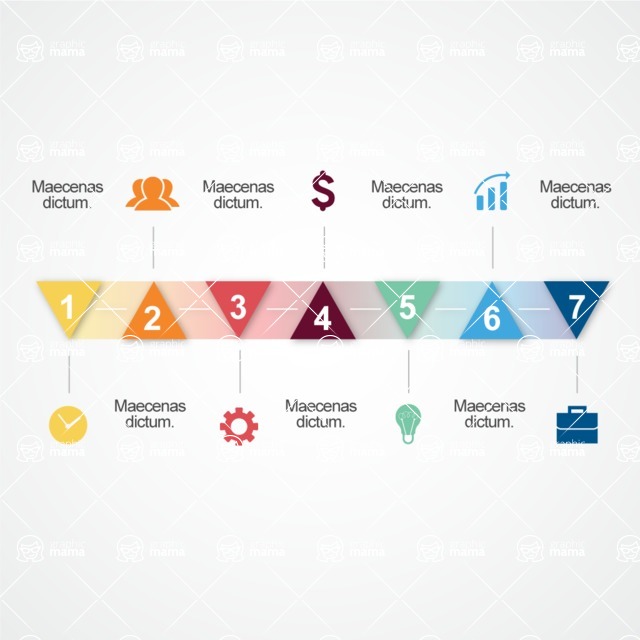 640x640 Vector Infographic Template Collection Design Bundle Triangle