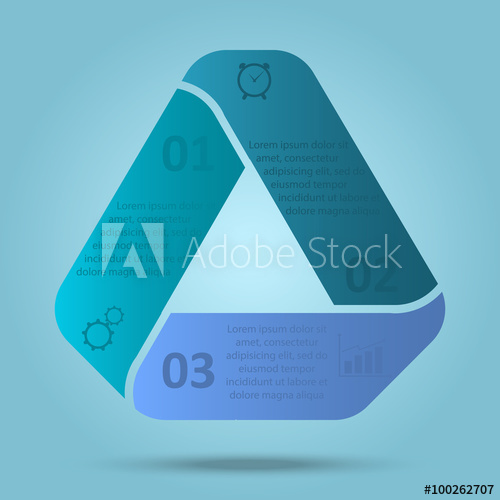 500x500 Vector Triangle Infographic Template For Diagram, Graph