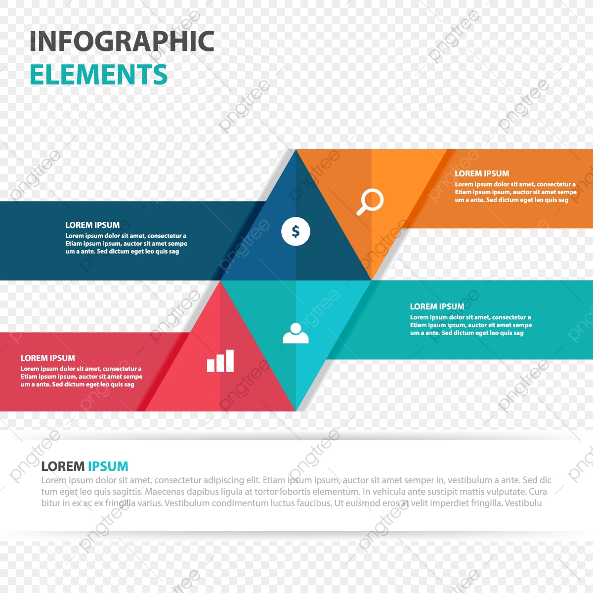 1200x1200 Abstract Colorful Triangle Business Infographics Elements
