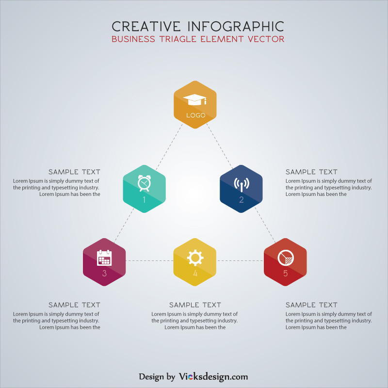 800x800 Business Triangle Infographic Vector, Creative Corporate Info