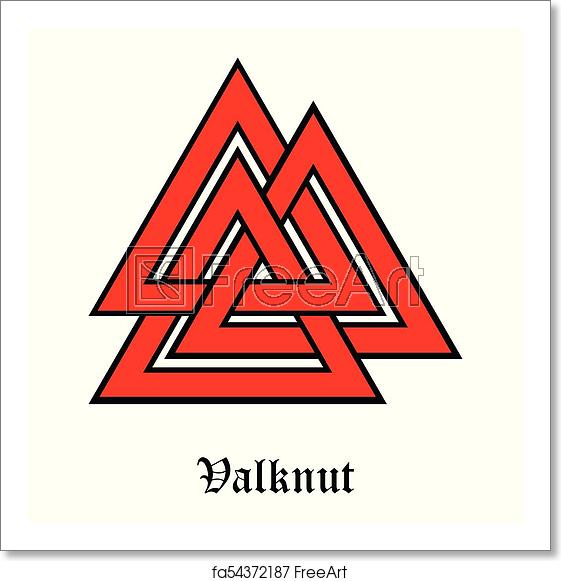 561x581 Free Art Print Of Valknut Symbol Vector Valknut Symbol