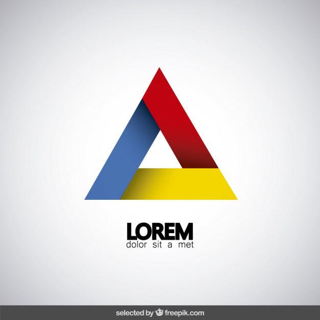 626x626 Modern Triangular Logo Vector Free Download