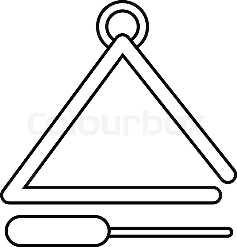 769x800 Musical Triangle Icon Outline Stock Vector Colourbox
