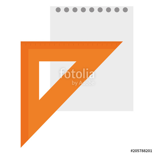 500x500 Triangular Geometric Rule And Leaf Paper School Vector
