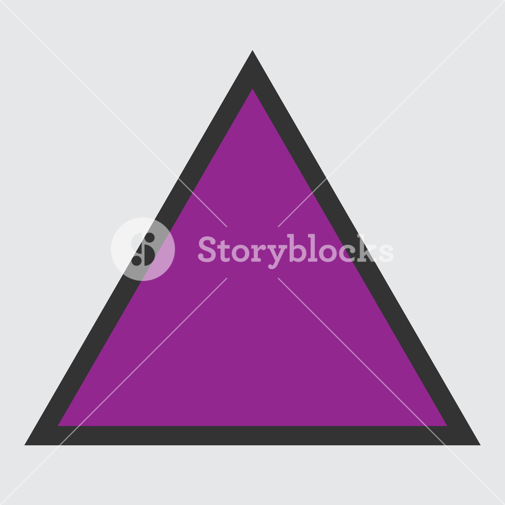 1000x1000 Colored Retro Triangle Shape Vector Illustration Royalty Free