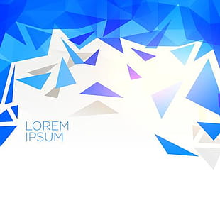 310x310 Creative Blue Abstract Triangle Shape Vector Background