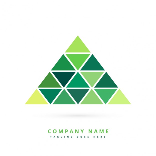 626x626 Green Triangle Shapes Forming Pyramid Vector Free Download
