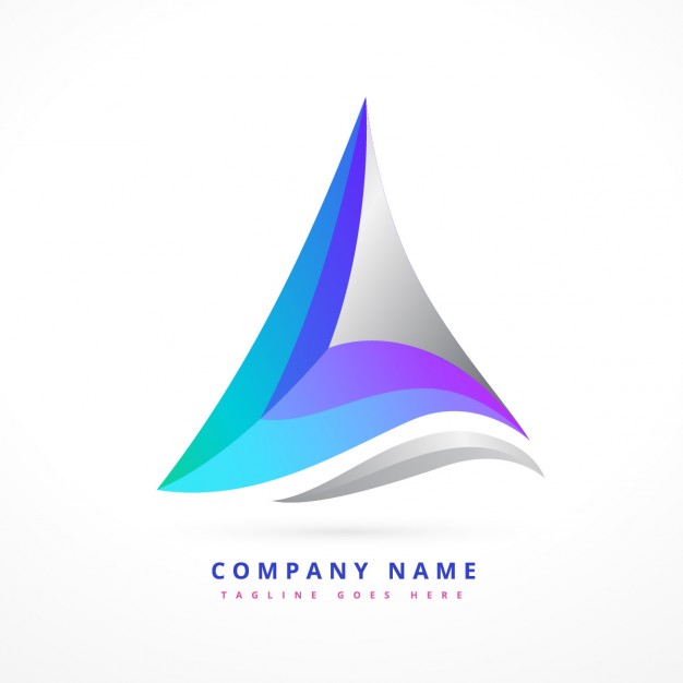 626x626 Logo In Wavy Triangular Shape Vector Free Download