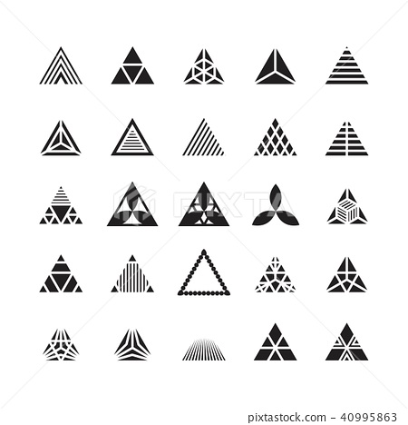 450x468 Triangle Geometric Vector Icon Ornament