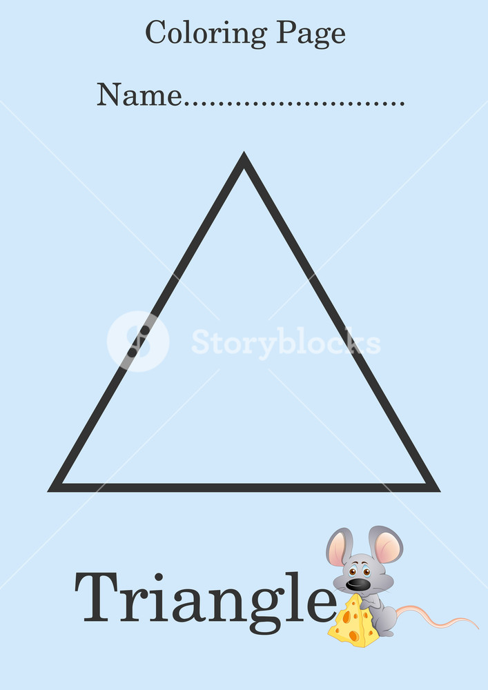 Kids Coloring Chart Of Triangle Vector Illustration Royalty Free 707x1000 Kids Coloring Chart Of Triangle Vector Illustration Royalty Free