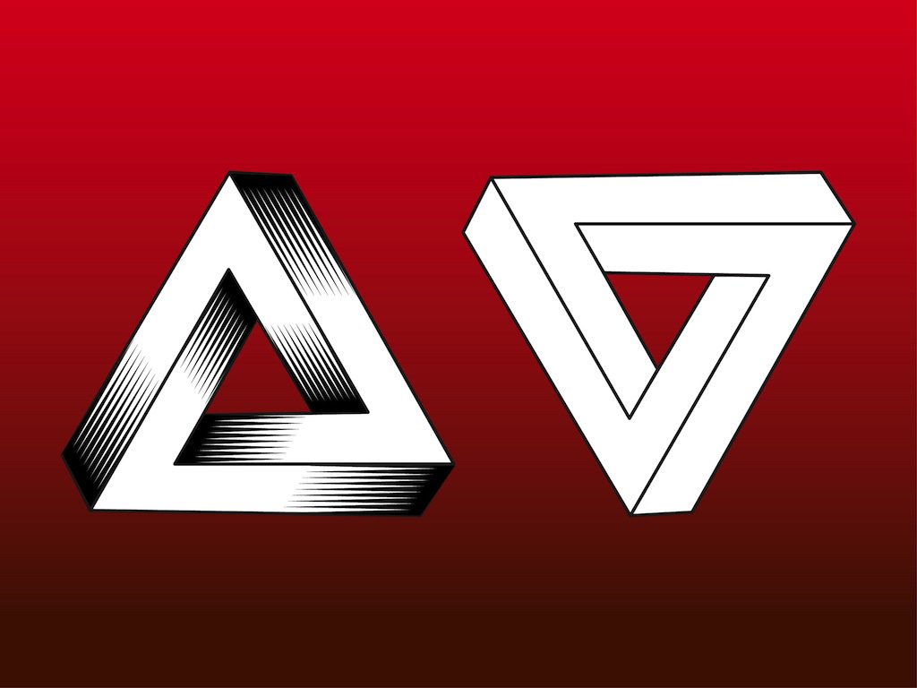 Penrose Triangles Vector Art Graphics 1024x768 Penrose Triangles Vector Art Graphics