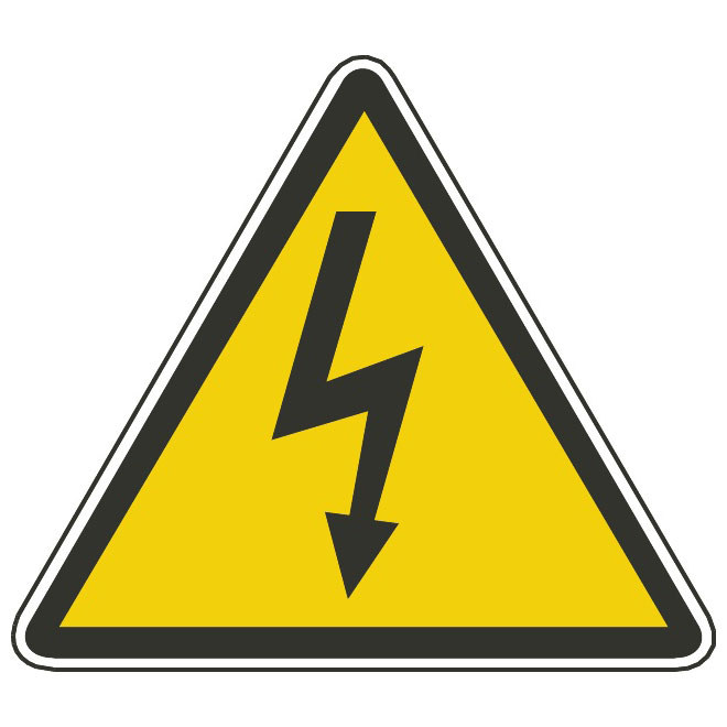 660x660 Danger Electricity Vector Sign