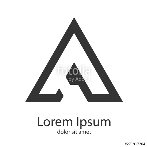 500x500 Logotipo Letra A Lineal Como Con Espacio En Color Gris