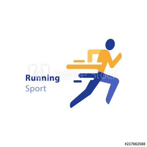 500x500 Marathon Event, Running Activity, Abstract Runner, Triathlon