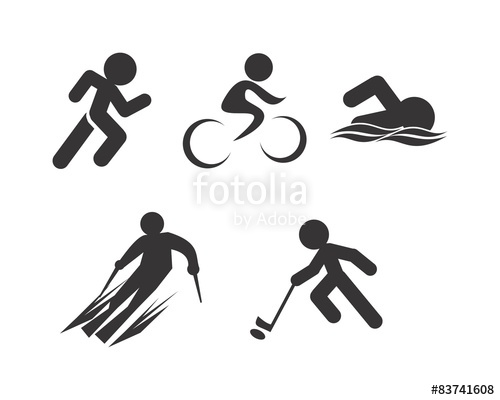 500x400 Triathlon Sport Icon Stock Image And Royalty Free Vector