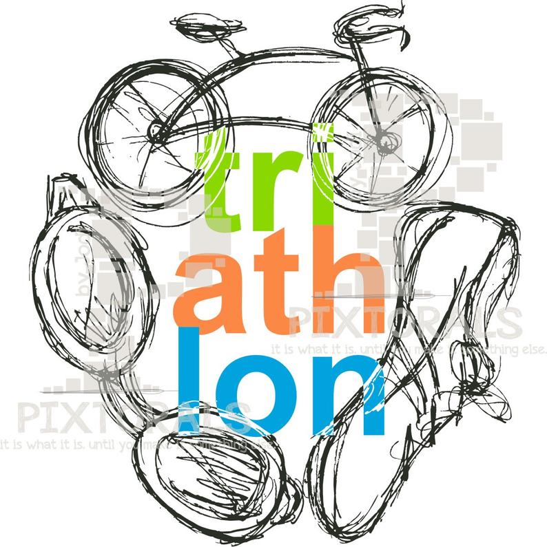 794x795 Triathlon Vectors Cyclist Runner Swimmer Vector Etsy