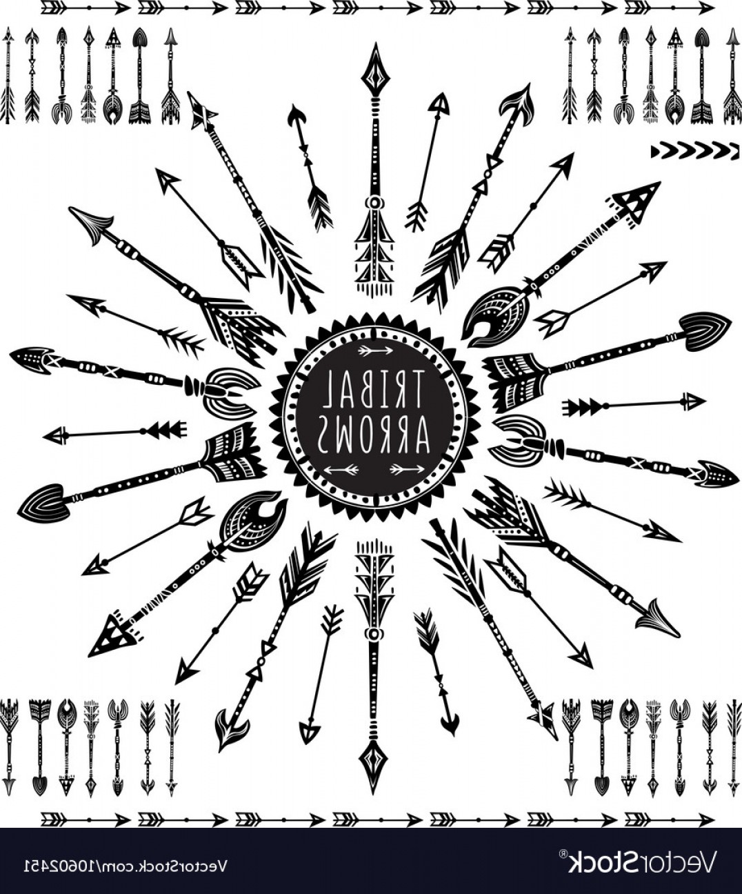 Round Pattern With Tribal Arrows Vector Soidergi 1076x1296 Round Pattern With Tribal Arrows Vector Soidergi