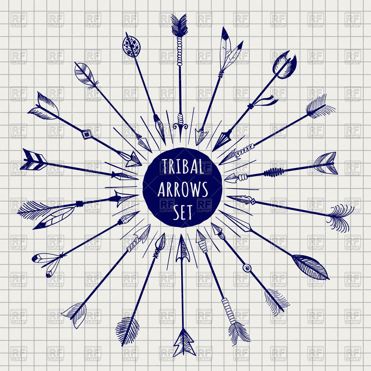 Tribal Arrows Set On Notebook 1200x1200 Tribal Arrows Set On Notebook