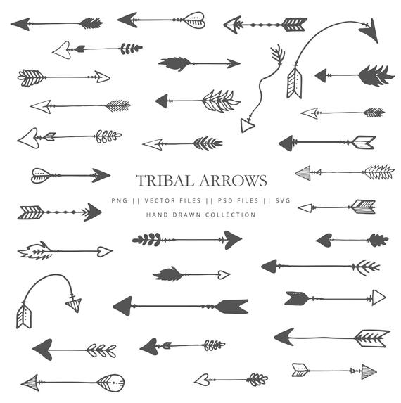Clip Art With Tribal Arrows Arrow Doodlws Arrow Vector Etsy 570x573 Clip Art With Tribal Arrows Arrow Doodlws Arrow Vector Etsy
