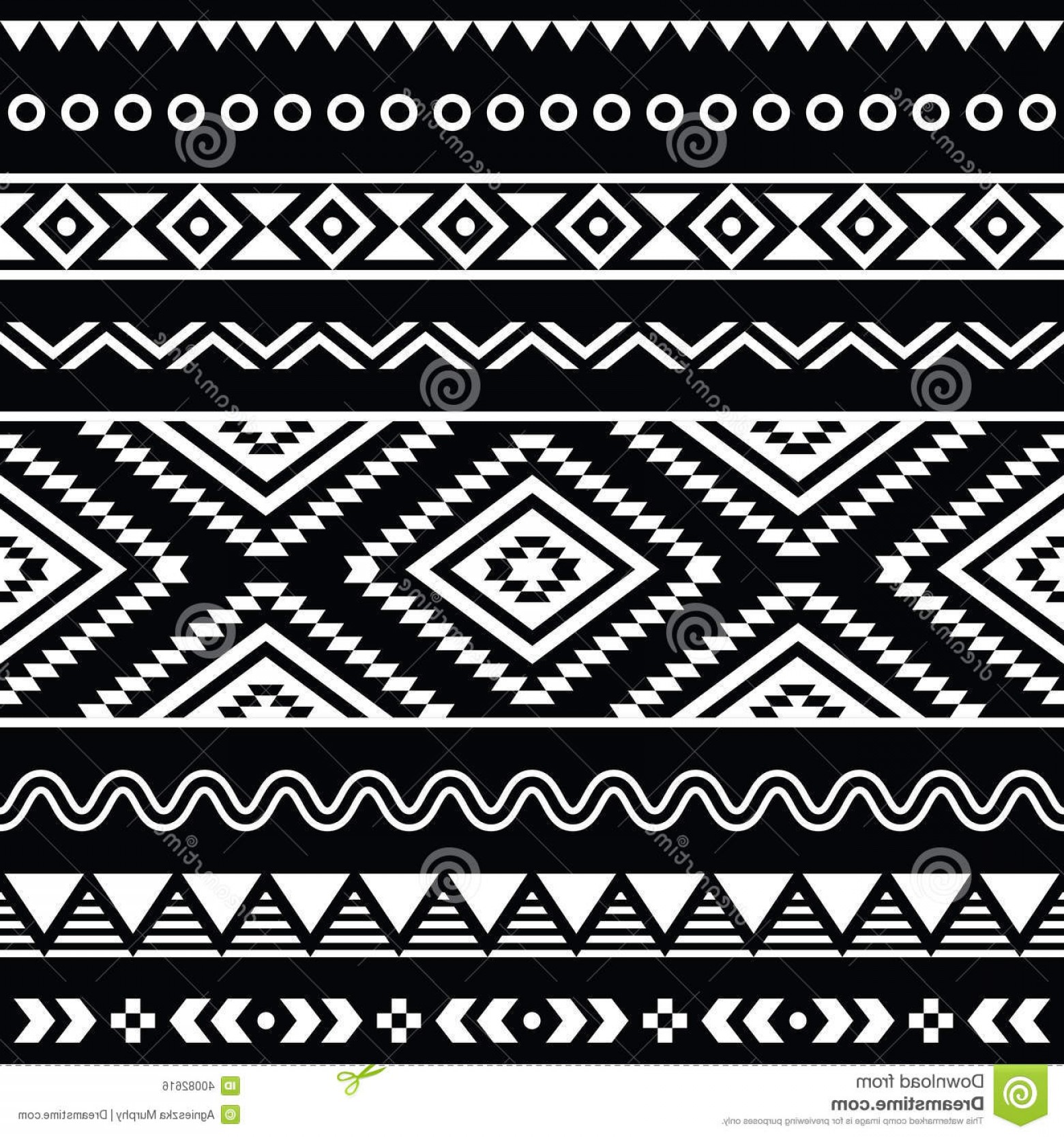 1560x1668 Royalty Free Stock Image Tribal Seamless Aztec White Pattern Black