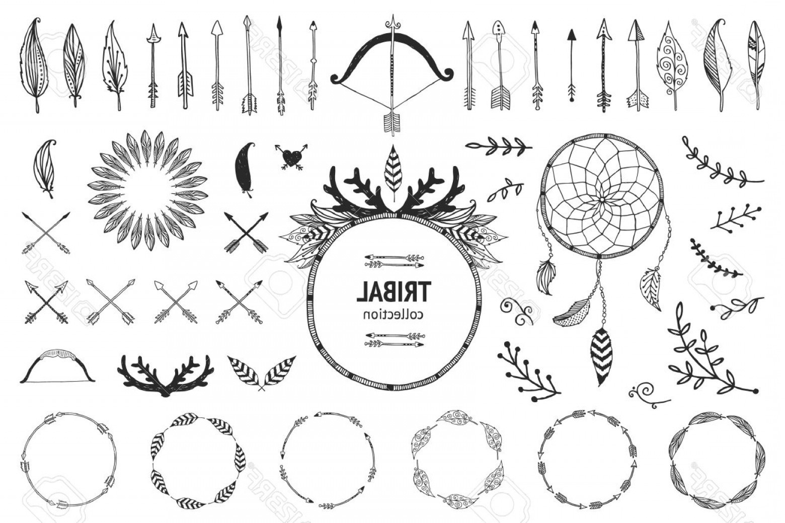 1560x1039 Tribal Arrows Border Vector Hoodamathrun