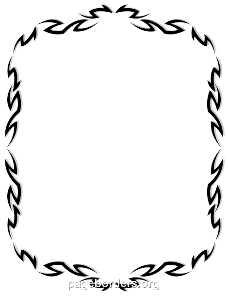 470x608 Tribal Border Clip Art