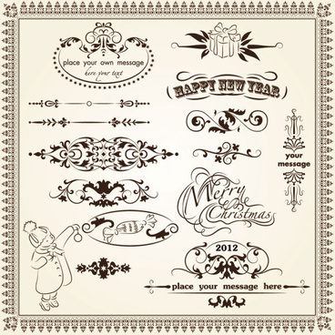 368x368 Tribal Border Set Free Vector Download