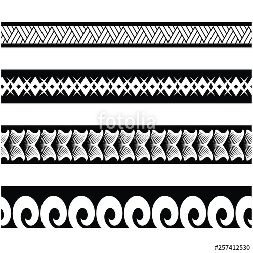 500x500 Polynesian Pattern Tattoo Tribal Border Stock Image And Royalty