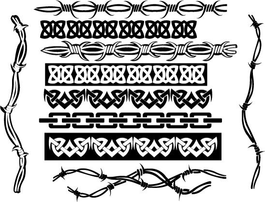 548x417 Cool Tribal Borders Free Vector In Adobe Illustrator
