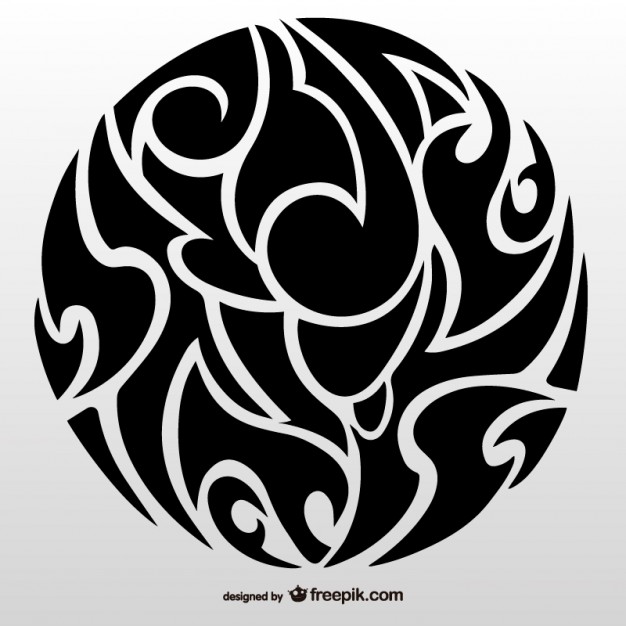 626x626 Tribal Circle Tattoo Art Vector Free Download