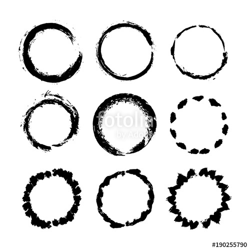 500x500 Circle Frame Pattern Brushes Grunge Tribal Black Lines Hand