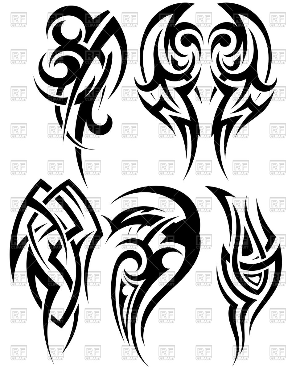 960x1200 Set Of Tribal Tattoos Vector Image Of Design Elements Angelp