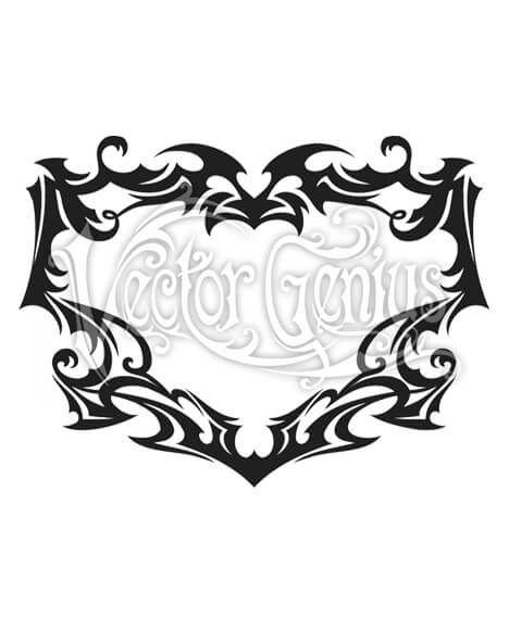 468x580 Tattoo Flash Art Tribal Decorative Border Clipart