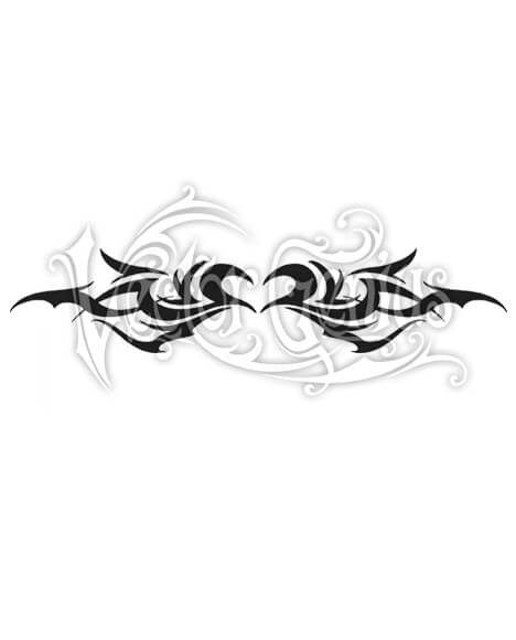 468x580 Tribal Tattoo Flash Heart Lower Back Print Clipart