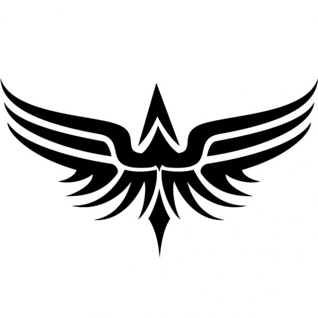 626x626 Tribal Wings Tattoo Vector Clip Art Vector Free Download