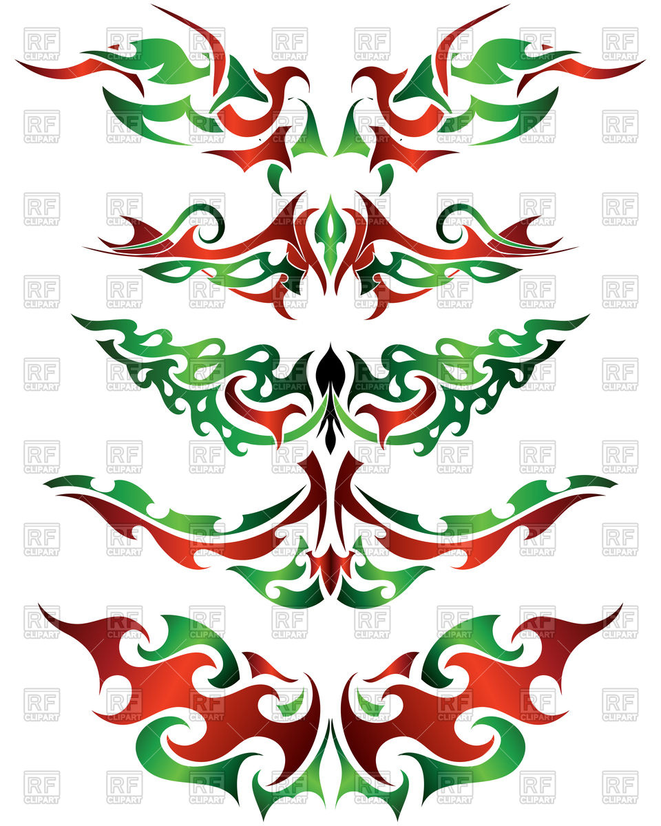 960x1200 Color Tribal Tattoo Design Vector Image Of Design Elements