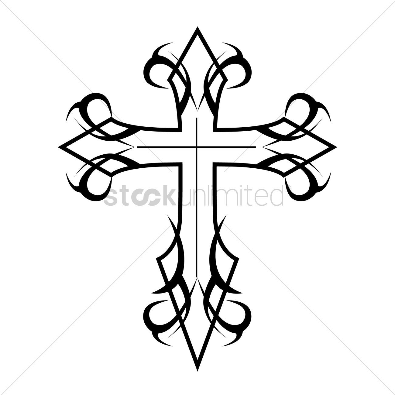 Tribal Cross Tattoo Vector Image Stockunlimited 1300x1300 Tribal Cross Tattoo Vector Image Stockunlimited