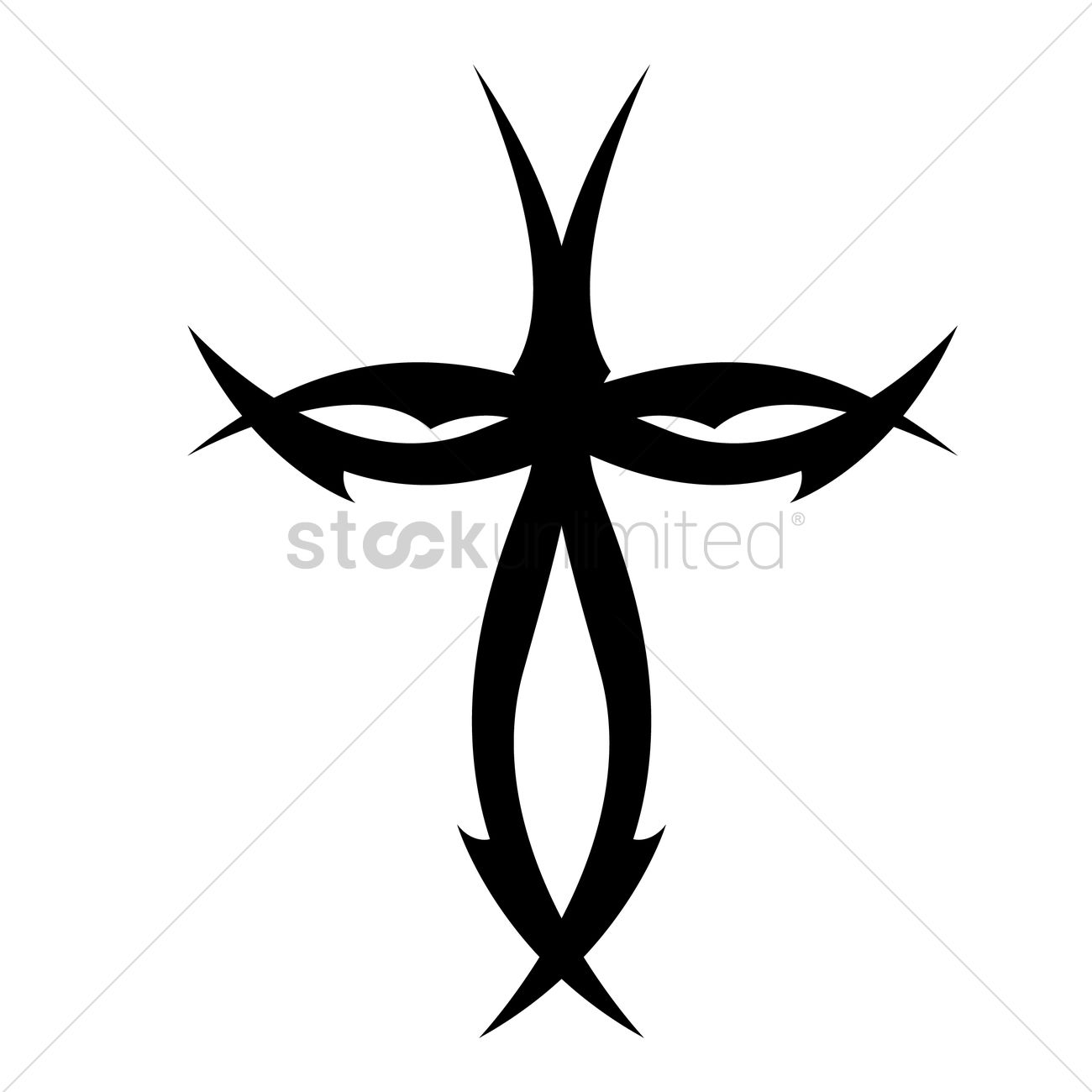 Tribal Cross Tattoo Vector Image 1300x1300 Tribal Cross Tattoo Vector Image