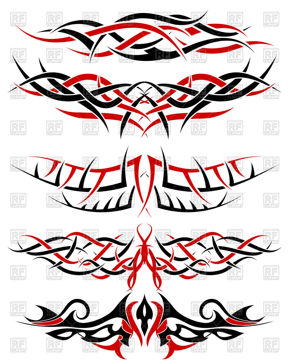 Black With Red Patterns Of Tribal Tattoo Vector Image Of Design 960x1200 Black With Red Patterns Of Tribal Tattoo Vector Image Of Design