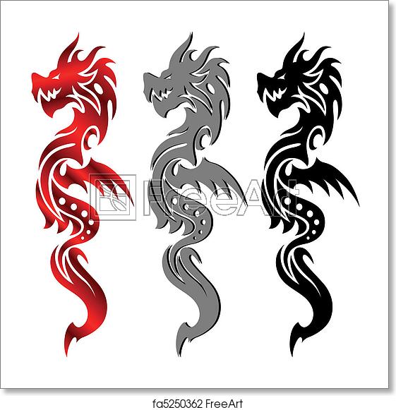 Free Art Print Of Dragon, Tribal Tattoo Tribal Tattoo Dragon 561x581 Free Art Print Of Dragon, Tribal Tattoo Tribal Tattoo Dragon