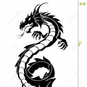 Stock Illustration Tribal Dragon Tattoo Black Vector Illustration 300x300 Stock Illustration Tribal Dragon Tattoo Black Vector Illustration