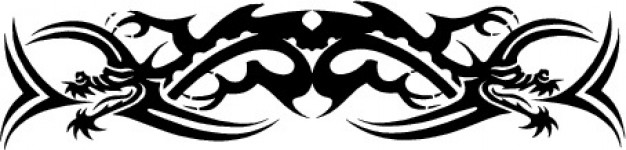 Tribal Dragon Design Vector Free Download 626x150 Tribal Dragon Design Vector Free Download