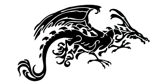 Black Tribal Dragon 500x271 Black Tribal Dragon