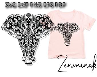 340x270 Elephant Vector Etsy