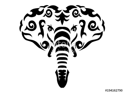 500x375 Tribal Elephant Illustration Stock Image And Royalty Free Vector