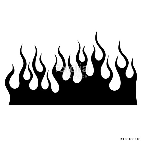 500x500 Flame Vector Tribal Black Tribal Flame For A Tattoo, Logo