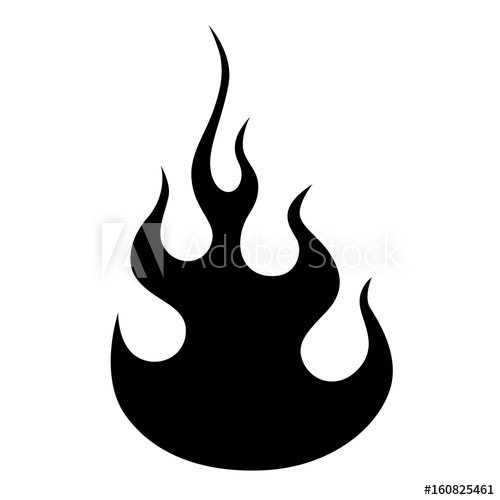 500x500 Flame Vector Tribal Flame Tattoo Design Tribal Sketch Fire